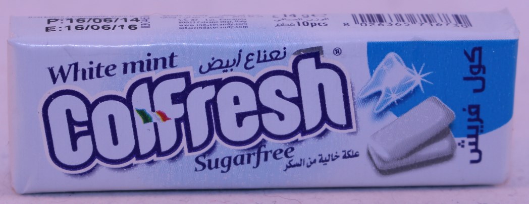 2015 Colfresh White mint 10 pellets Chewing gum